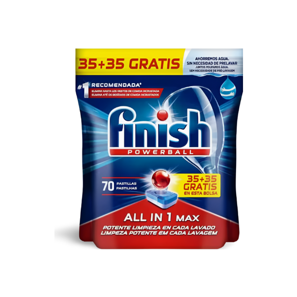 Finish lavavajillas Power 35 + 35 pastillas GRATIS